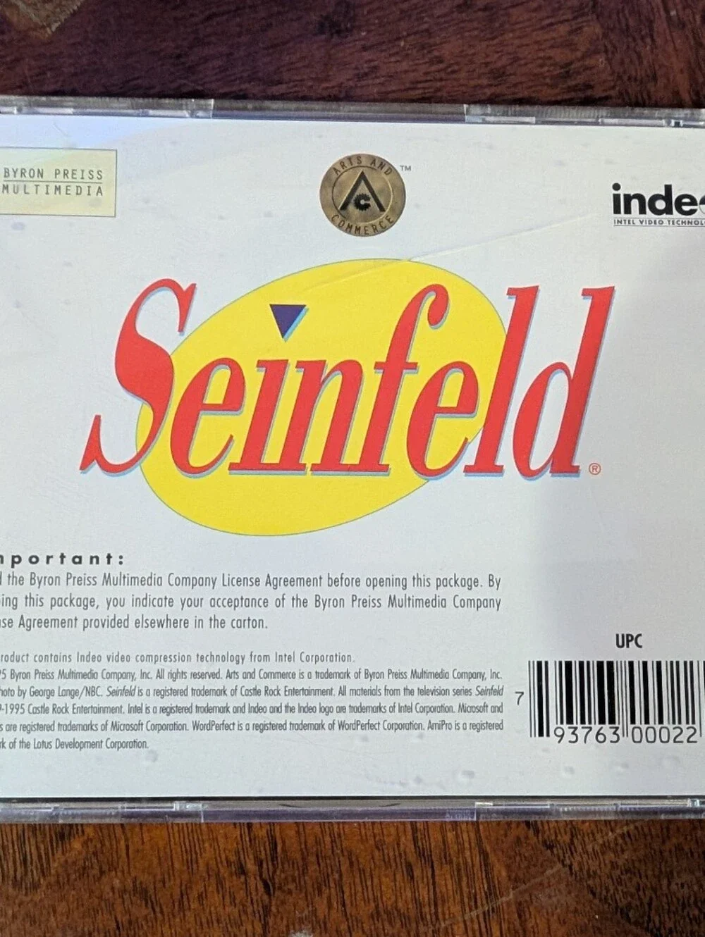 Microsoft The Seinfeld CD-ROM - White with Yellow & Red Logo